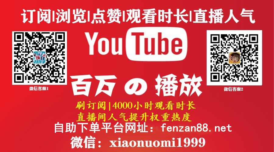 真人粉！Youtube刷订阅粉丝、Youtube刷播放量、油管刷流量、ytb刷观看次数views、油管刷点赞加订阅(图1)